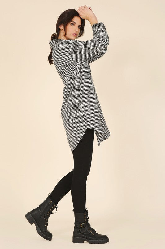 The Houndstooth Long Shacket