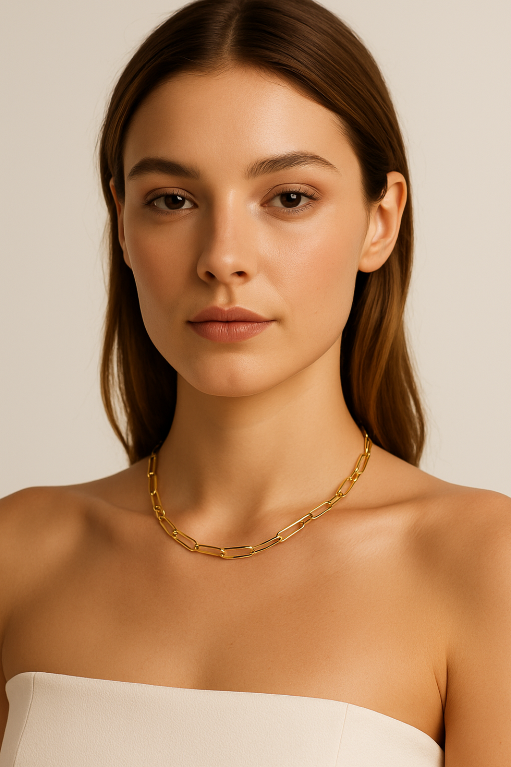 The Valette Chain Necklace 4mm – Paperclip Style 18K Gold PVD - Luxe and Allure