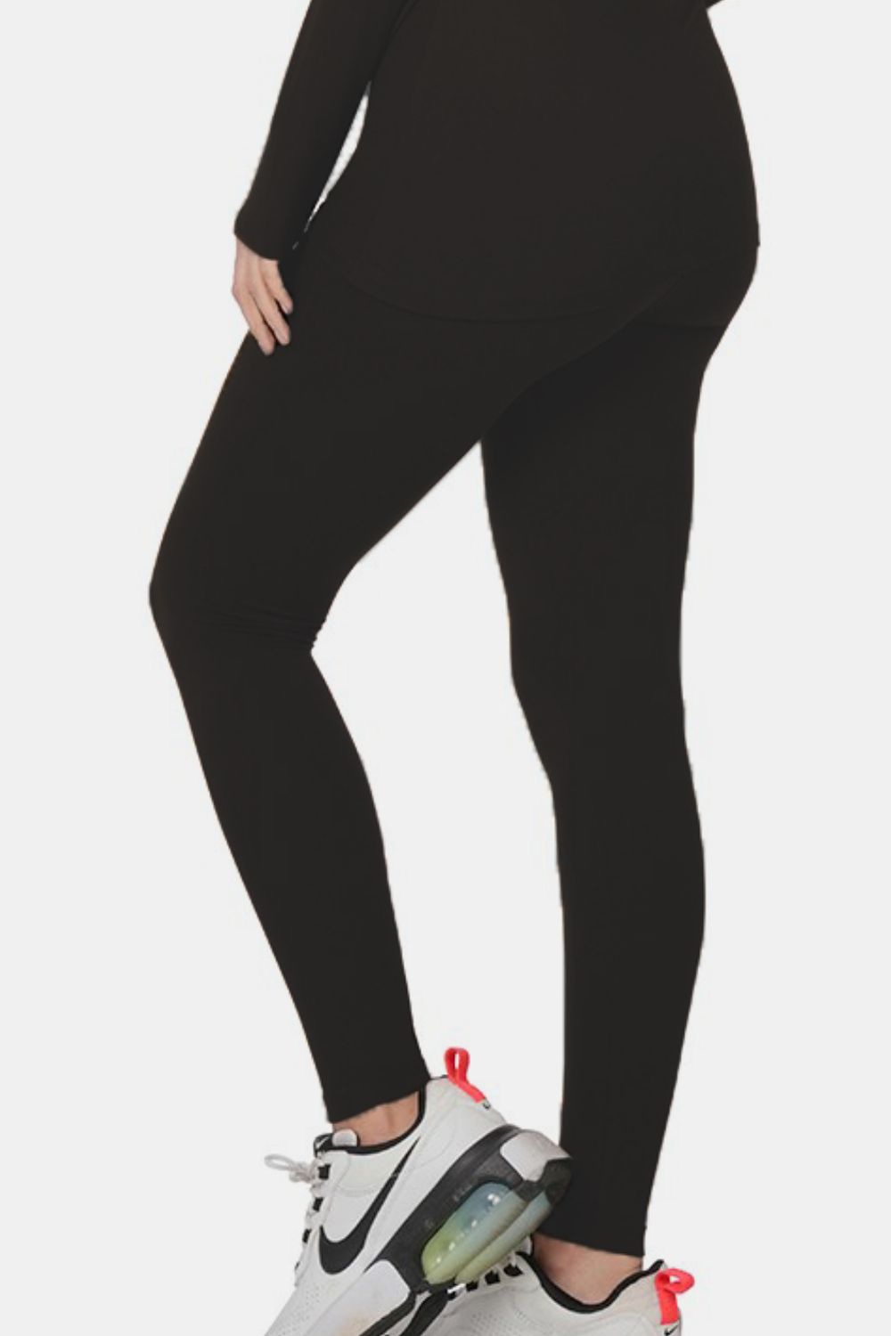 Black Turtleneck Top and Leggings Lounge Set