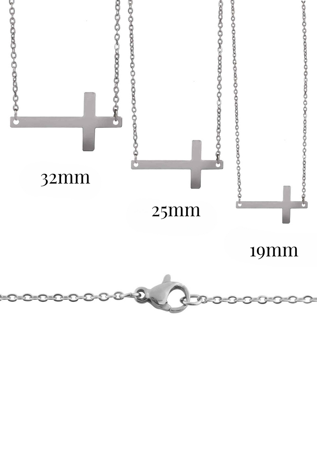 The Devotion Necklace – Horizontal Cross in 18K PVD Gold - Luxe and Allure