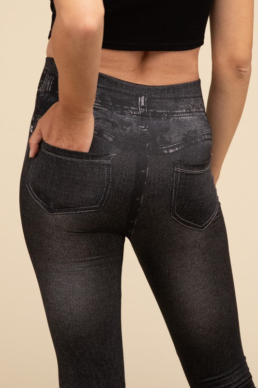 L & A Denim Leggings