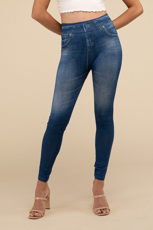 L & A Denim Leggings