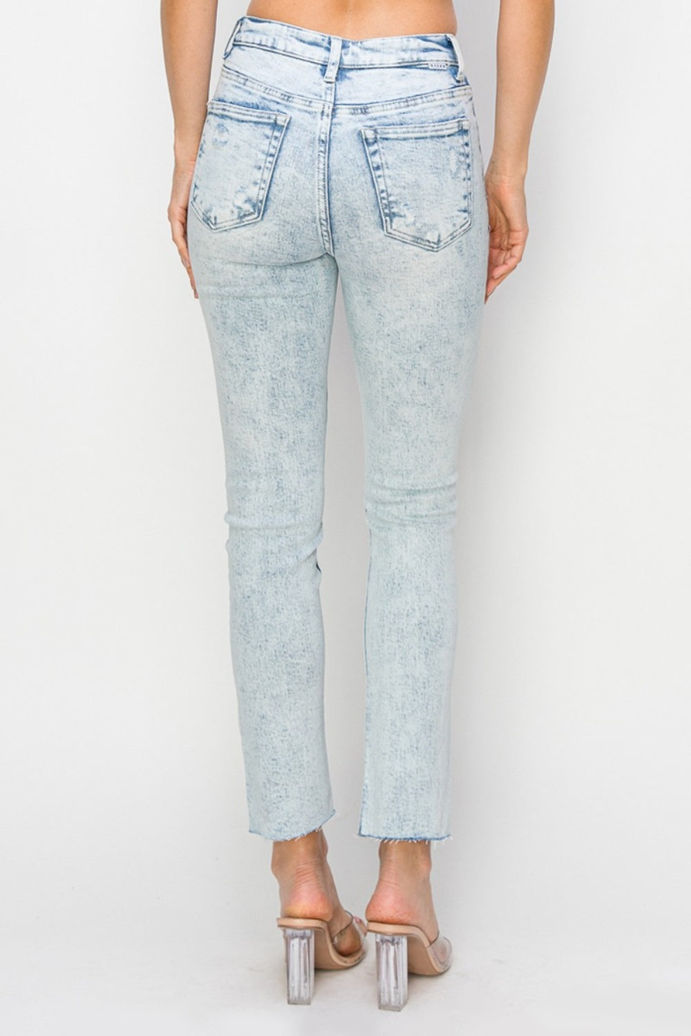 Light High Rise Distressed Skinny Jeans