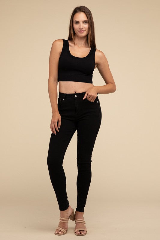 Ribbed Seamless Crop Top