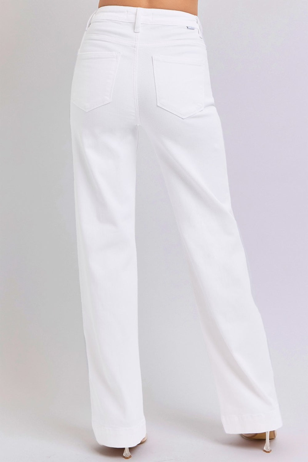 White Allure High Waist Straight Jeans