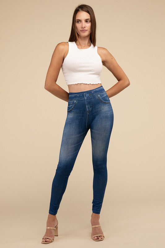 L & A Denim Leggings