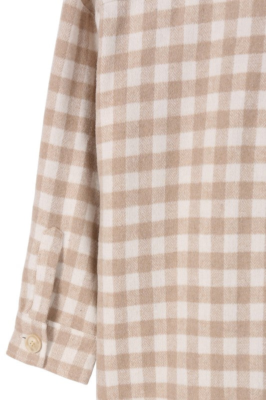 The Check Pattern Long Shacket