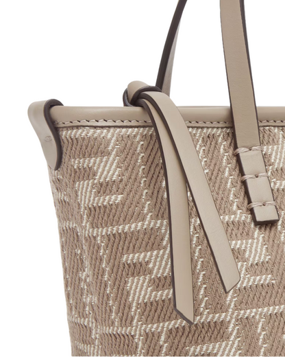 Fendi Dove grey Roll Mini Handbag