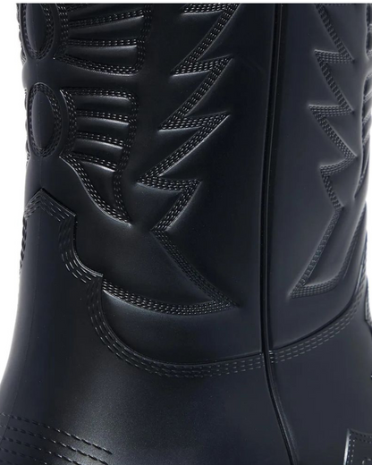 Dior Black Leather Cowboy Boot