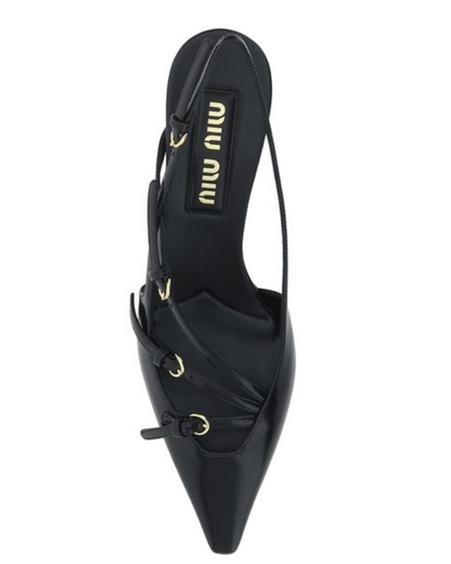 Miu Miu Multi-Buckle 55MM  Slingback Pumps
