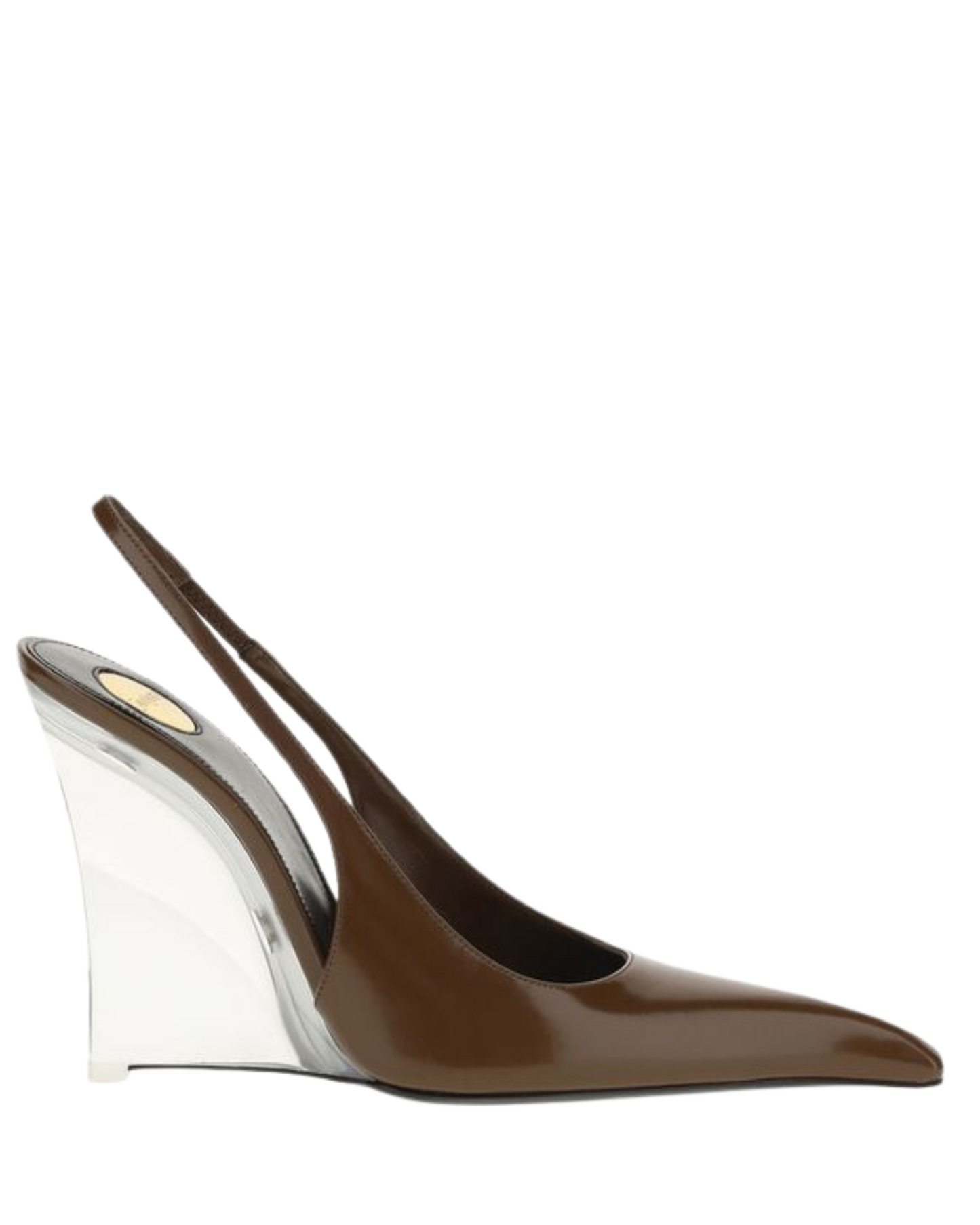 Miller Leather Clear-Wedge Pumps