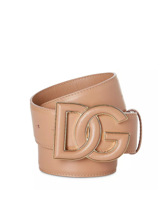Dolce & Gabbana Logo Wide Leather Belt