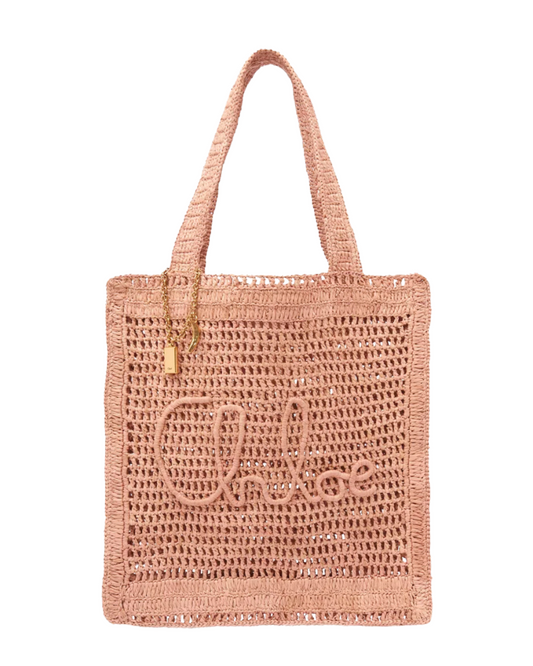 Chloé Summer Banana tote bag in raffia