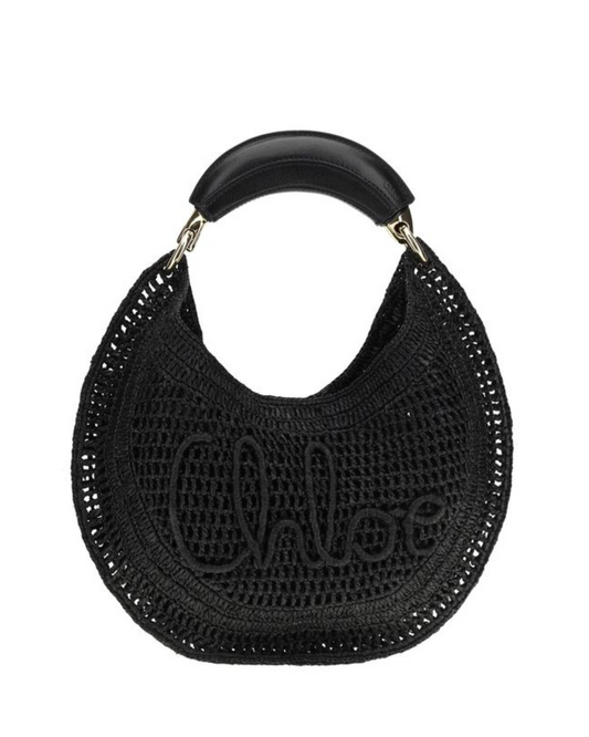 Summer Banana Hobo Bag in Raffia
