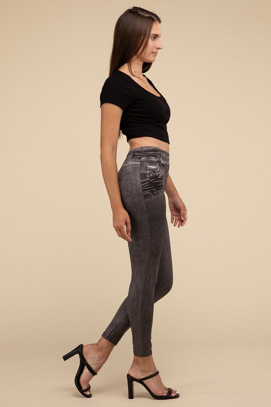 L & A Denim Leggings