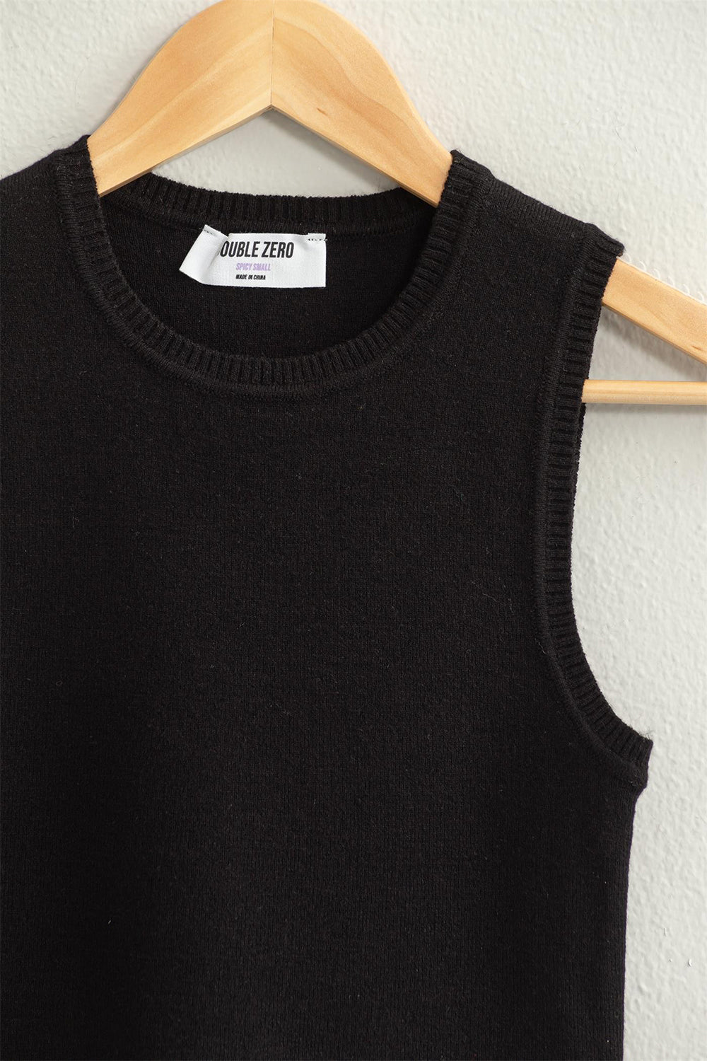 To the Basics Ribbed Knit Cropped Tank Black