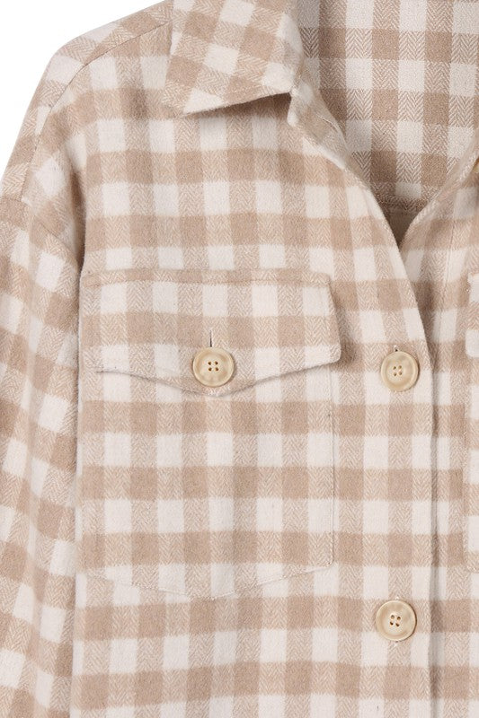 The Check Pattern Long Shacket