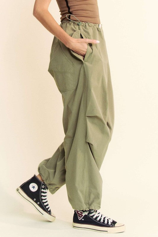 Drawstring Baggy Pants with Pockets