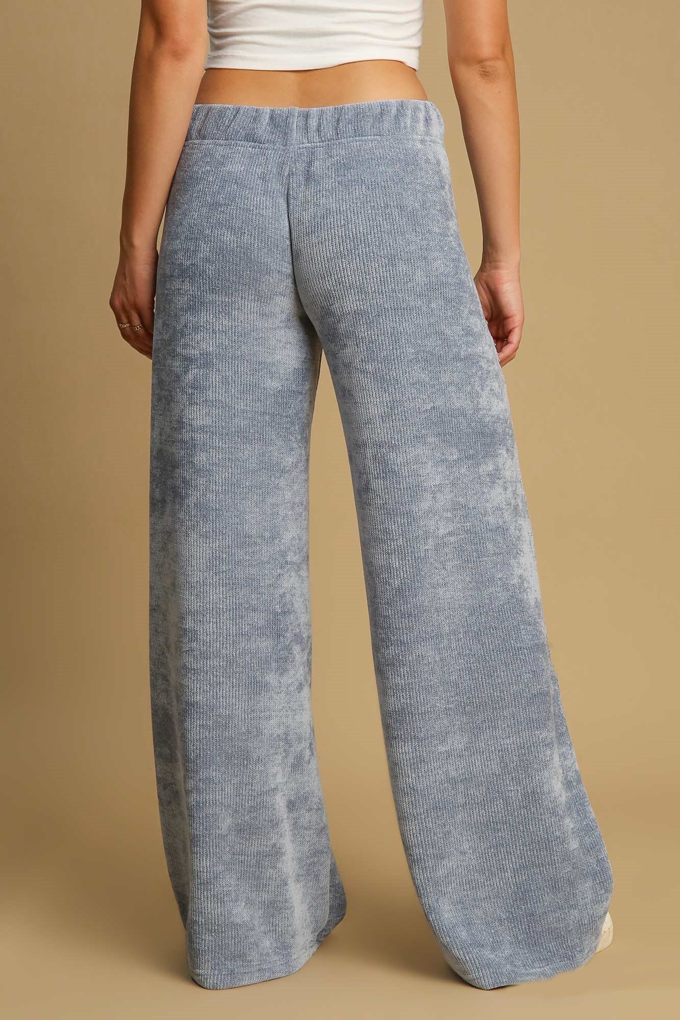 Elastic Waist Wide Leg Pants