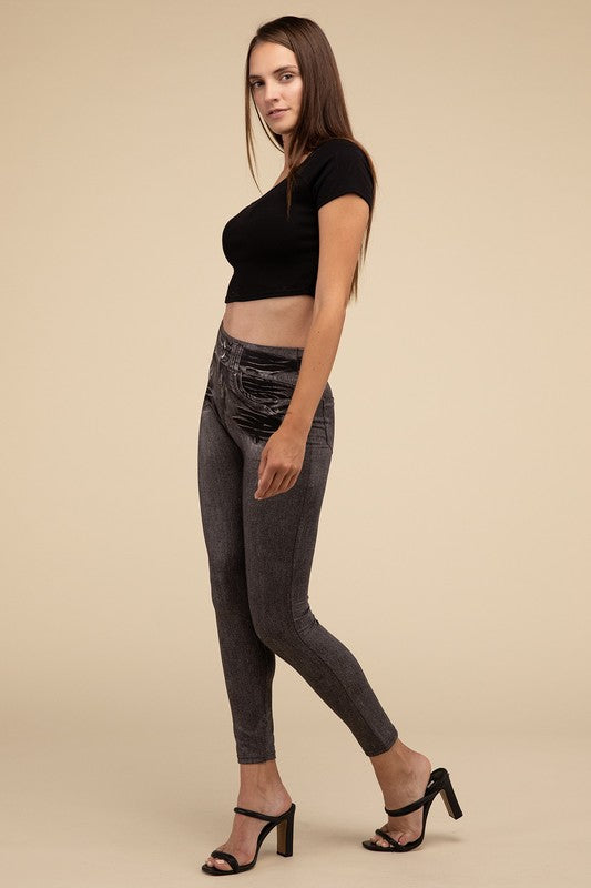 L & A Denim Leggings