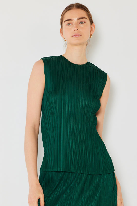 Allure Pleated Sleeveless Tank