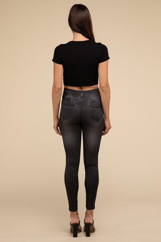 L & A Denim Leggings