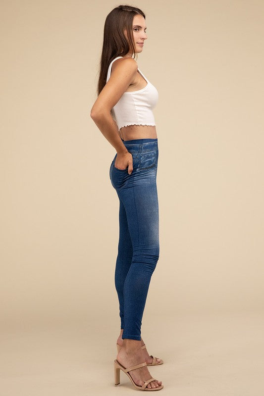 L & A Denim Leggings