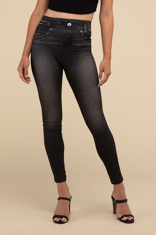 L & A Denim Leggings