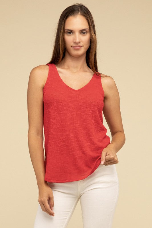 V Neck Sleeveless Cami Top