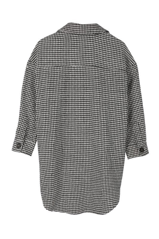 The Houndstooth Long Shacket